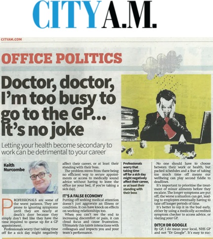 City Am coverage for DoctorLink